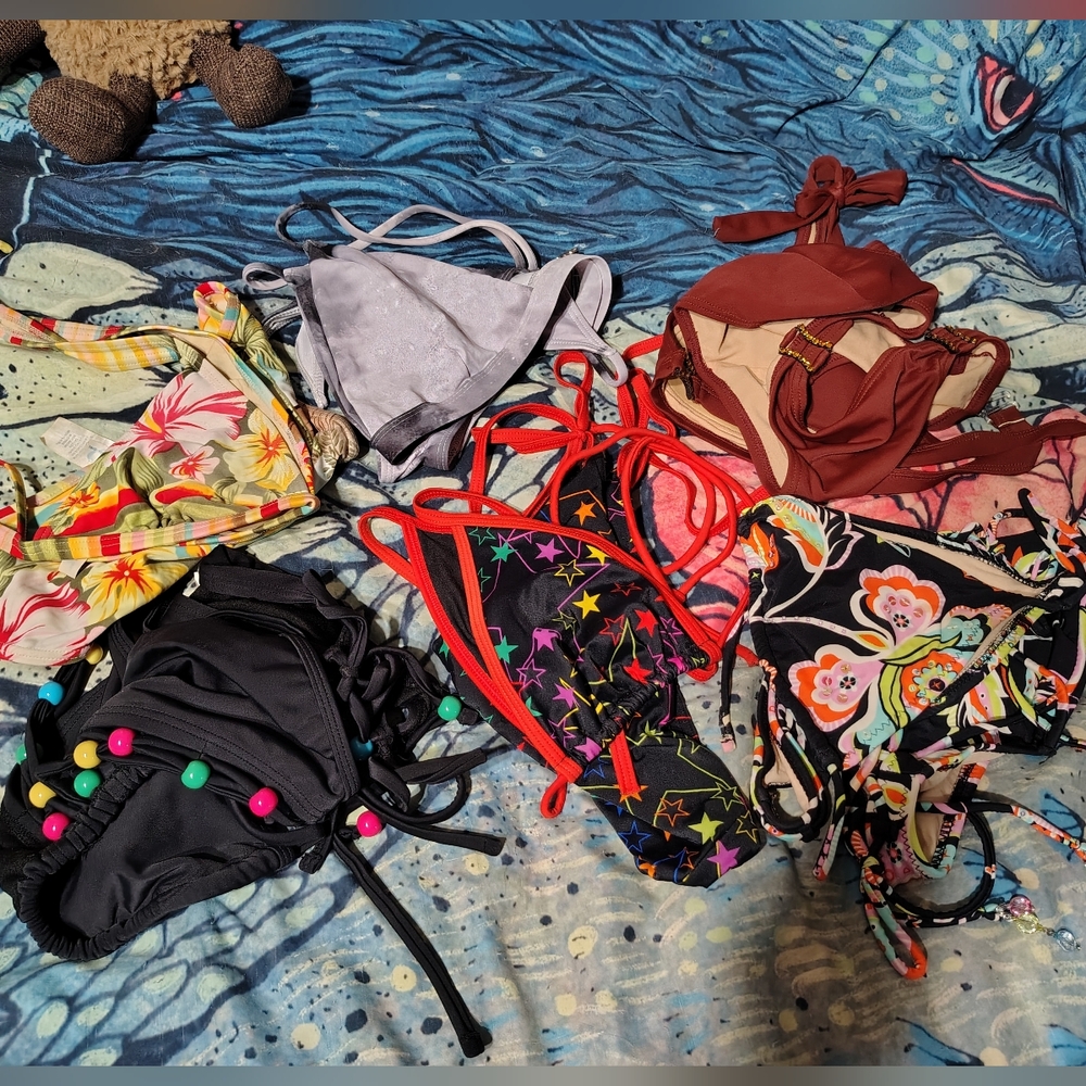 Vintage Bikini Set Collection 6 Total/ Triangle Bikinis/ VS NN NB HI / Read Info